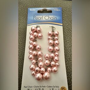 Darice Pink Pearl Chain Jewelry Making Piece